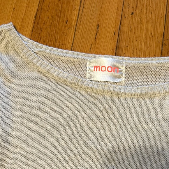 Moon Knit Sweater w/ Heart Elbow Patches - Picture 5 of 7